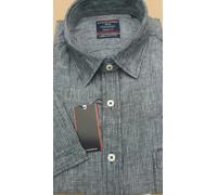 CASA MODA Grigio a Righe Lino Manica Corta Camicia 2XL 3073516 2xl 3XL4XL5XL6XL