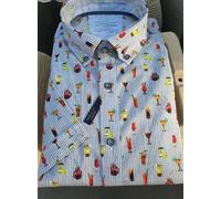 Casa Moda Nuova Camicia A Maniche Corte Stampa In Cotone 2XL 3XL 4XL 5XL 6XL 7XL