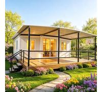 Casa modulare della casa prefabbricata della casa portatile del contenitore | Piccola casa prefabbricata espandibile per vivere a tempo pieno, vetro dal pavimento al soffitto, cucina e bagno inclusi