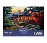 Casa Montagna Puzzles 1000 Pezzi In Casa calda carta Premium, Un Puzzles Per Gioco Familiare Divertente E Impegnativo, Ideale Per Puzzle Da Incorniciare, Per Rilassarsi, Stimolare La Creativi