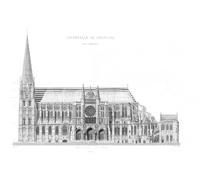 Casa Muro Art Print-Vintage Architettura Poster Chartres CATHEDRAL-A4,A3A2,A1