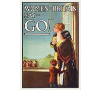 Casa Muro Art Print-Vintage Guerra Poster -women Britain Say Go -A4 ,A3,A2,A1,