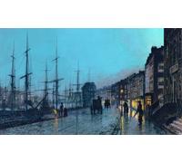 Casa Muro Stampa Poster-John Atkinson Grimshaw-Shipping Su The CLYDE-A4,A3,A2