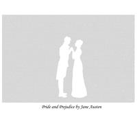 Casa Muro Stampa Poster - Libro Su Pagina - Pride & Prejudice Jane Austen - A0