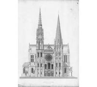 Casa Muro Stampa -vintage Architettura Poster-Chartres Cathedral -A4 ,A3,A2 ,A1