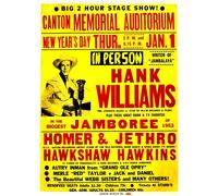 Casa Muro Stampa - Vintage Concert Concerto Poster - Hank Williams - A4,A3,A2,A1