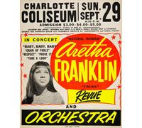Casa Muro Stampa - Vintage Concert Poster - Aretha Franklin - A4,A3,A2,A1