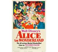 Casa Muro Stampa - Vintage Film Poster - Alice IN Wonderland - A4,A3,A2,A1