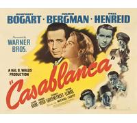 Casa Muro Stampa - Vintage Film Poster - Casablanca -A4 ,A3,A2 ,A1