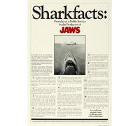 Casa Muro Stampa - Vintage Film Poster - Jaws Shark Facts - A4,A3,A2,A1
