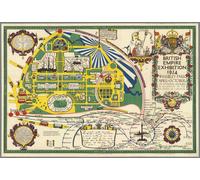 Casa Muro Stampa - Vintage Mappa Poster - British Empire 1924 - A4,A3,A2,A1,A0