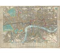 Casa Muro Stampa - Vintage Mappa Poster - London 1848 - A4, A3, A2, A1, A0