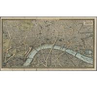 Casa Muro Stampa - Vintage Mappa Poster - Pictorial London 1890 -A4 ,A3,A2,A1,