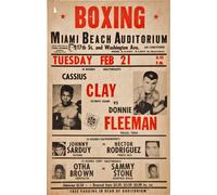Casa Muro Stampa - Vintage SPORTS Poster - Cassius Clay Muhammad Ali - A4-A1