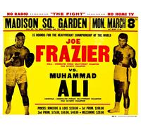 Casa Muro Stampa - Vintage SPORTS Poster -muhammad Ali Contro FRAZIER-A4,A3,A2