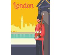 Casa Muro Stampa - Vintage Viaggio Poster - London - A4, A3, A2, A1, A0