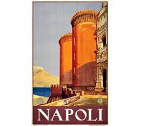 Casa Muro Stampa - Vintage Viaggio Poster - Napoli Italia - A4, A3, A2, A1, A0