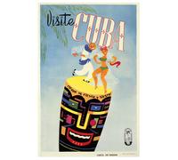 Casa Muro Stampa - Vintage Viaggio Poster - Visita Cuba - A4, A3