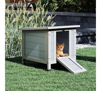 Casa per animali domestici Resistente alle intemperie e adatta all'uso esterno: questa cuccia per gatti da esterno è dotata di un tetto in bitume idrorepellente, che protegge in modo affidabile il tuo