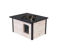 Casa Per Gatti Bianco In Legno Isolata Outdoor Per Esterni