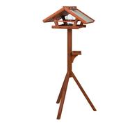 Casa per uccelli con supporto 55 × 27 × 53 cm/1,40 m marrone