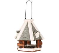 Casa per uccelli da appendere ø 36 × 35 cm marrone/bianco