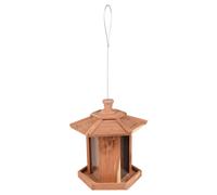 Casa Per Uccelli Flamingo Arda In Legno Di Cedro 27,5x23x27,5cm Per Semi E Noci