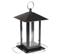 Casa Per Uccelli Flamingo KIMI In Metallo Nero 14x14x22cm Per Cibo Per Uccelli
