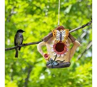 Casa per uccelli sospeso per l'arredamento del giardino al di fuori degli