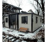 Casa piccola durevole della casa del contenitore di tutte le condizioni atmosferiche con il layout di 2 camere da letto, casa modulare per adulti, case minuscole prefabbricate in vendita
