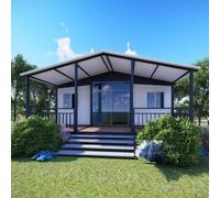 Casa piccola prefabbricata di lusso | Casa capsula di design moderno con bagno | Villa studio modulare in vetro per uso resort | Vista panoramica Space Pod