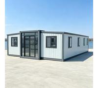 Casa piccola prefabbricata espandibile personalizzabile del contenitore domestico 20ft 40ft, piccola casa modulare con 2-3 camere da letto, cucina e bagno, casa prefabbricata portatile della struttura