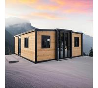 Casa piccola prefabbricata portatile in vendita, casa modulare mobile da 20 piedi - con 2 camere da letto, 1 bagno e cucina completamente attrezzati, casa contenitore espandibile per vivere per adulti