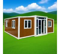 Casa pieghevole con casa prefabbricata Contenitore domestico portatile Mobile Tiny House 20 Case 40 piedi Struttura in acciaio 2/3 camere da letto con bagno Cucina per Appartamento Giardino Cortile di