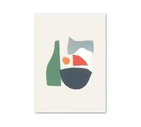 Casa Poster Decorativo Green Girl Lilies Calice Mostra Galleria Arte Murale Poster Minimalista Stampa Tela Pittura Per Soggiorno Arredamento Moderno La Casa(B,40x60cm)