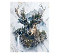 Casa Poster Decorativo Majestic Spirit of The Wild Poster Stampe Animali Orso Rinascita della Fenice Tela Dipinti Immagini da Parete Decorazione per La Casa Soggiorno(N,20x30cm)