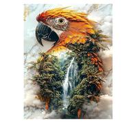 Casa Poster Decorativo Majestic Spirit of The Wild Poster Stampe Animali Orso Rinascita della Fenice Tela Dipinti Immagini da Parete Decorazione per La Casa Soggiorno(L,20x30cm)