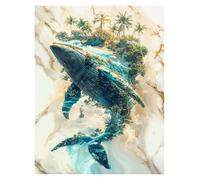 Casa Poster Decorativo Majestic Spirit of The Wild Poster Stampe Animali Orso Rinascita della Fenice Tela Dipinti Immagini da Parete Decorazione per La Casa Soggiorno(D,50x70cm)
