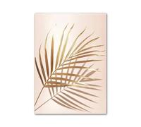 Casa Poster Decorativo Paesaggio Primaverile, Mare, Edificio, Foglia di Palma, Arte Murale, Poster E Stampe Nordiche, Quadri da Parete per L'arredamento del Soggiorno(J,40x60cm)