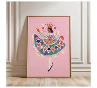 Casa Poster Decorativo Poster Artistico Con Carta Da Gioco Regina Di Cuori Colorata, Senza Cornice, Moda Minimalista, Tendenza Per Adolescenti, Arredamento Per La Casa(H,30x40cm)