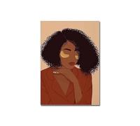 Casa Poster Decorativo Poster Di Donna Nera Che Fa Il Bagno, Da Parete In Stile Boho Per, Stampa Minimalista Su Tela, Soggiorno, Arredamento La Casa(D,50x70cm)