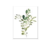 Casa Poster Decorativo Poster Di Eucalipto Con Foglie Botaniche Verdi Naturali, Estetica Minimalista, Stampa Su Tela, Dipinto Per Soggiorno, Arredamento Moderno La Casa(L,50x70cm)