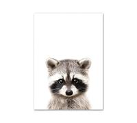 Casa Poster Decorativo Poster E Stampe Nordici Elefante Zebra Giraffa Panda Koala Animali Arte Murale Tela Dipinti Immagini Murali Decorazioni per La Cameretta dei Bambini(F,40X50cm)
