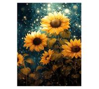 Casa Poster Decorativo Poster E Stampe Vintage Di Girasoli, Piante, Fiori E Tramonto, Stampe Su Tela, Quadri Da Parete Per L'arredamento Del Soggiorno(J,50x70cm)