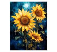 Casa Poster Decorativo Poster E Stampe Vintage Di Girasoli, Piante, Fiori E Tramonto, Stampe Su Tela, Quadri Da Parete Per L'arredamento Del Soggiorno(UN,50x70cm)