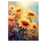 Casa Poster Decorativo Poster E Stampe Vintage Di Girasoli, Piante, Fiori E Tramonto, Stampe Su Tela, Quadri Da Parete Per L'arredamento Del Soggiorno(H,30x40cm)