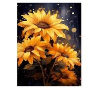 Casa Poster Decorativo Poster E Stampe Vintage Di Girasoli, Piante, Fiori E Tramonto, Stampe Su Tela, Quadri Da Parete Per L'arredamento Del Soggiorno(B,30x40cm)