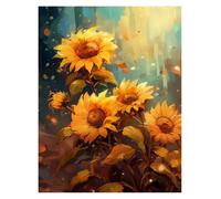 Casa Poster Decorativo Poster E Stampe Vintage Di Girasoli, Piante, Fiori E Tramonto, Stampe Su Tela, Quadri Da Parete Per L'arredamento Del Soggiorno(D,30x40cm)