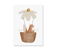 Casa Poster Decorativo Poster su Tela con Stampa di Animali, Decorazione per La Camera dei Bambini, Pittura Murale, Poster per La Decorazione della Cameretta dei Bambini(B,40x60cm)
