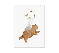 Casa Poster Decorativo Poster su Tela con Stampa di Animali, Decorazione per La Camera dei Bambini, Pittura Murale, Poster per La Decorazione della Cameretta dei Bambini(I,40x60cm)